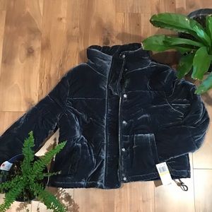 like new velvet puffer coat